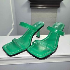 Green Women's Heeled Sandals